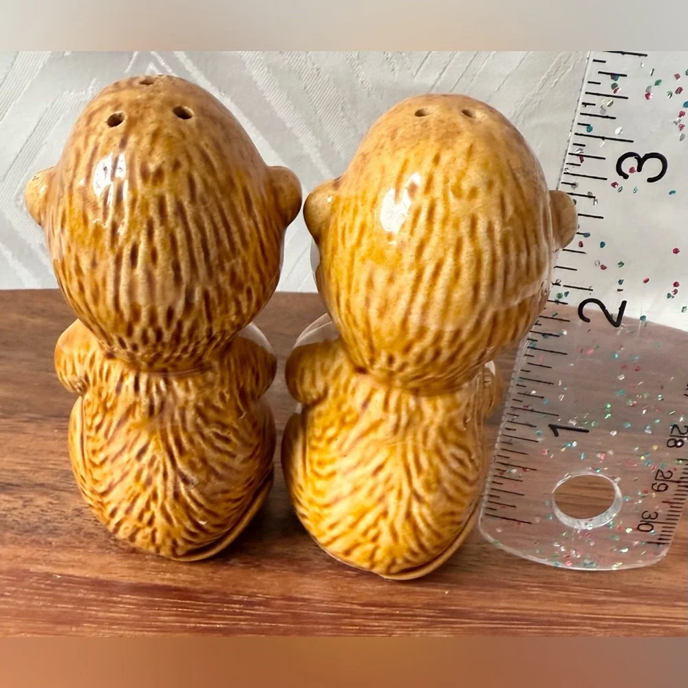 VTG Charming Monkey Salt and Pepper Shakers Made in Japan Porcelain S&P